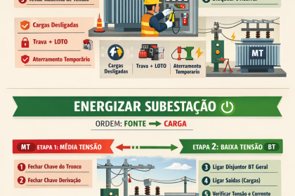 Procedimento de desernegização e Energização de subestação